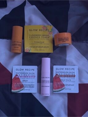 Glow Recipe Watermelon Glow & Cloudberry Bright Skincare Set - Pink & Orange